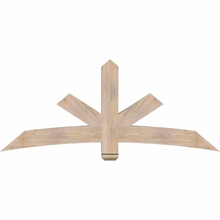 Ekena Millwork Alberta Smooth Timber Gable Bracket, Douglas Fir, 72"W x 30"H x 5 1/2"D x 5 1/2"F, 10/12 Pitch GBW072X30X0606ALB00SDF